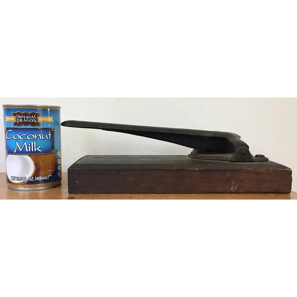 Vintage Antique Primitive Cork Press Cast Iron Crimp Crimpers Walnut Nut Cracker